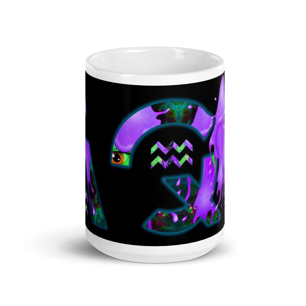 Unique Travel Coffee Mug for Aquarius . Personalized work-from-home travel mug. WickedYo